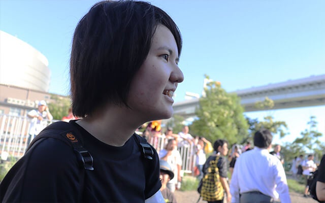 ステージを見る採用者