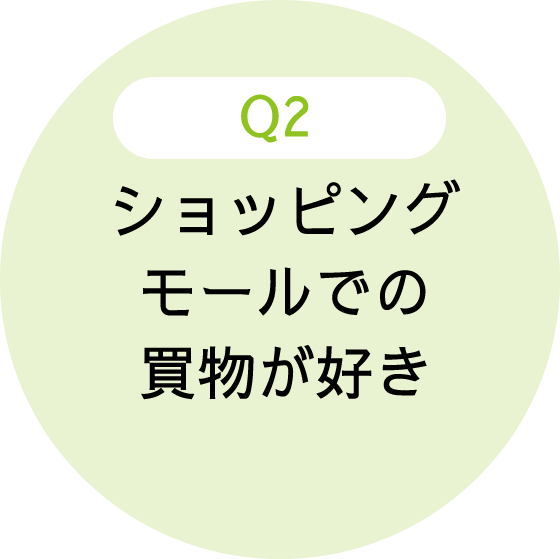 ショッピングモールでの買物が好き
