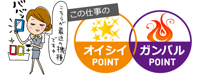 この仕事のオイシイPOINT ガンバルPOINT
