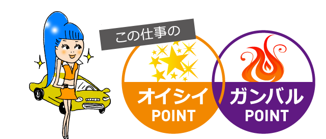 この仕事のオイシイPOINT ガンバルPOINT