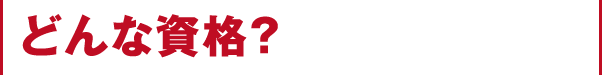 どんな資格?