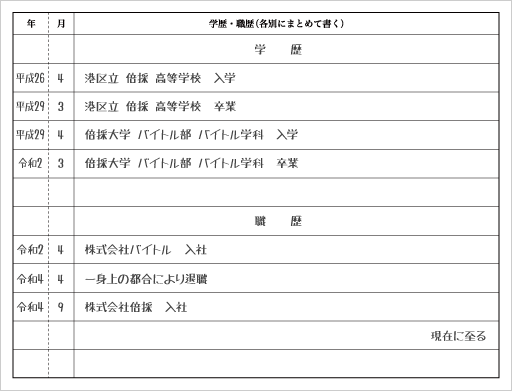 履歴書学歴画像