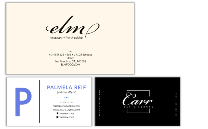 シンプルな名刺テンプレート