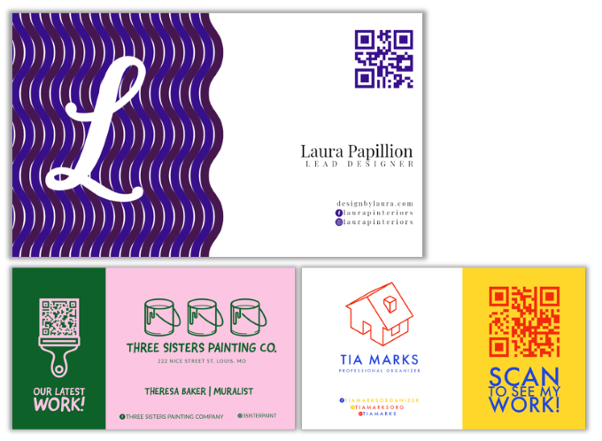 QRコード入りビジネス名刺テンプレート