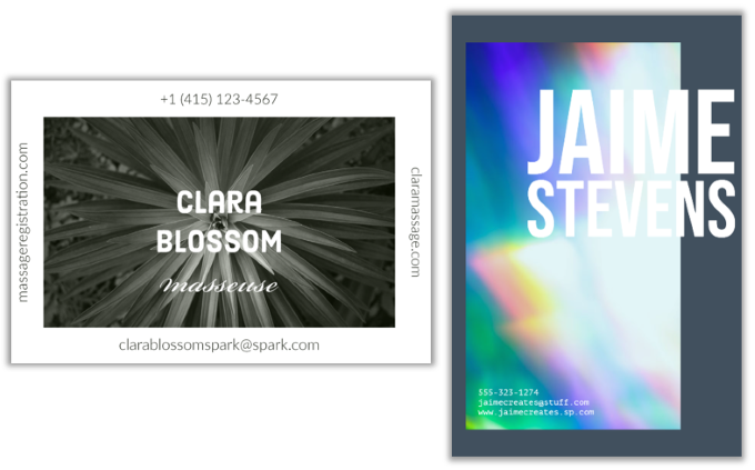 特徴的なサイズの名刺テンプレート