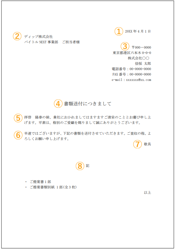 送付状の基本と書き方