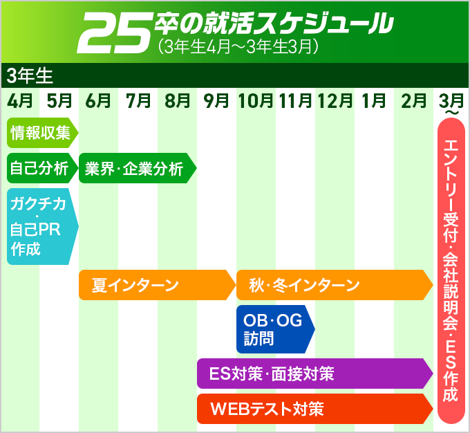 24卒・25卒】就活はいつから？流れや準備時期を徹底解説 | バイトル