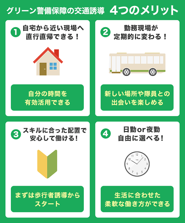 グリーン警備保障の交通誘導4つのメリット
