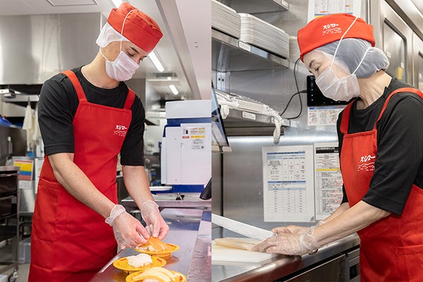 キッチン内のポジション「にぎり」と「仕込み」