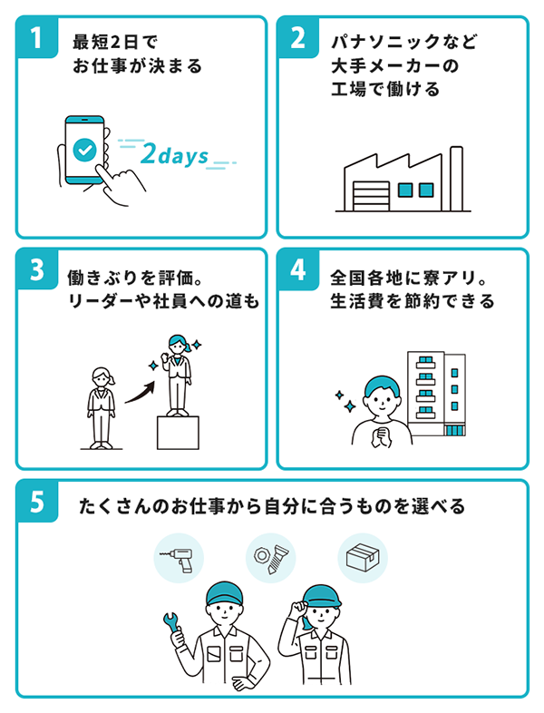 パーソルファクトリーパートナーズを選ぶメリット5選